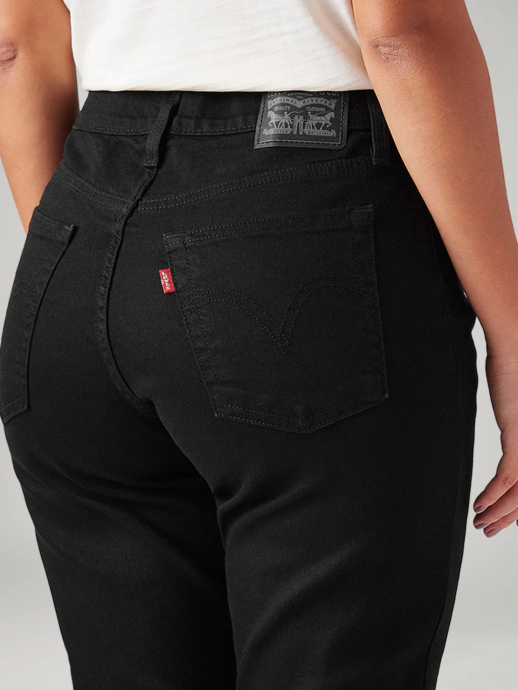 Women's Black Wedgie Slim Fit Mid Rise Jeans - Image 5
