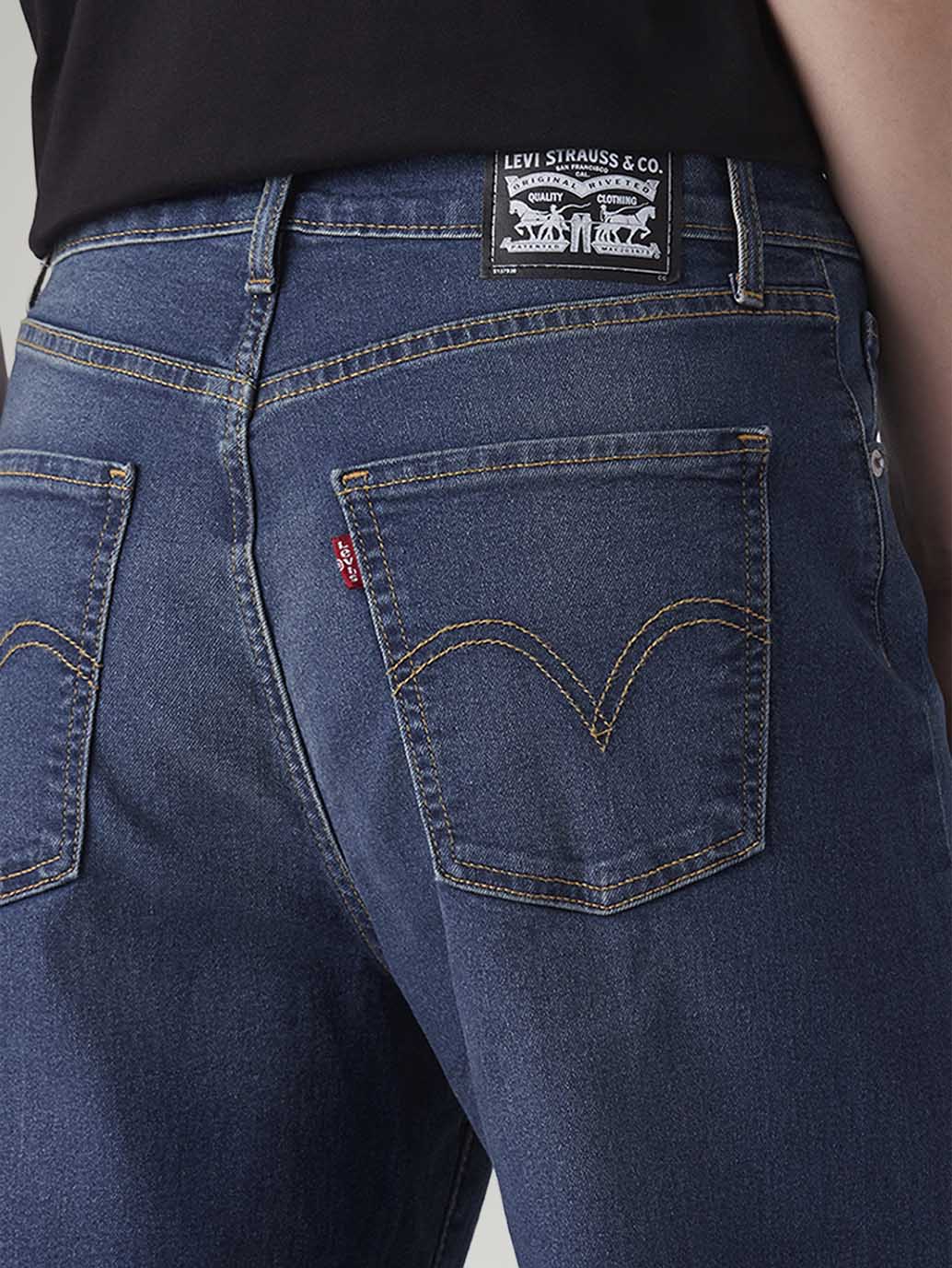 Women's Blue Wide Leg Fit High Rise Tinted Jeans - Image 5