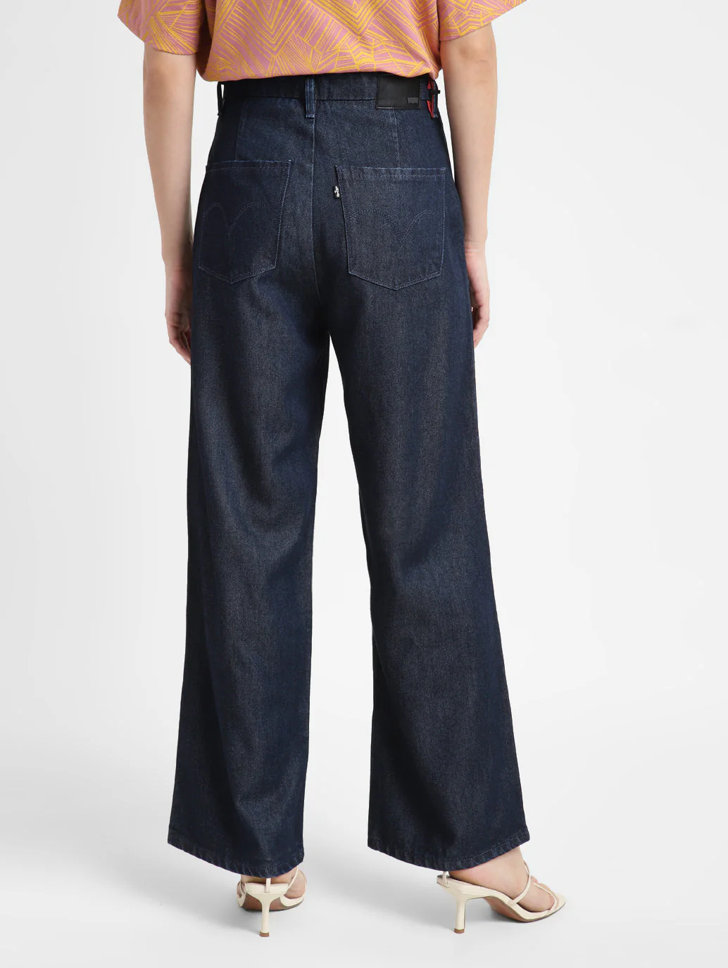 Women's Blue Mile High Wide Leg Fit High Rise Jeans - Image 3