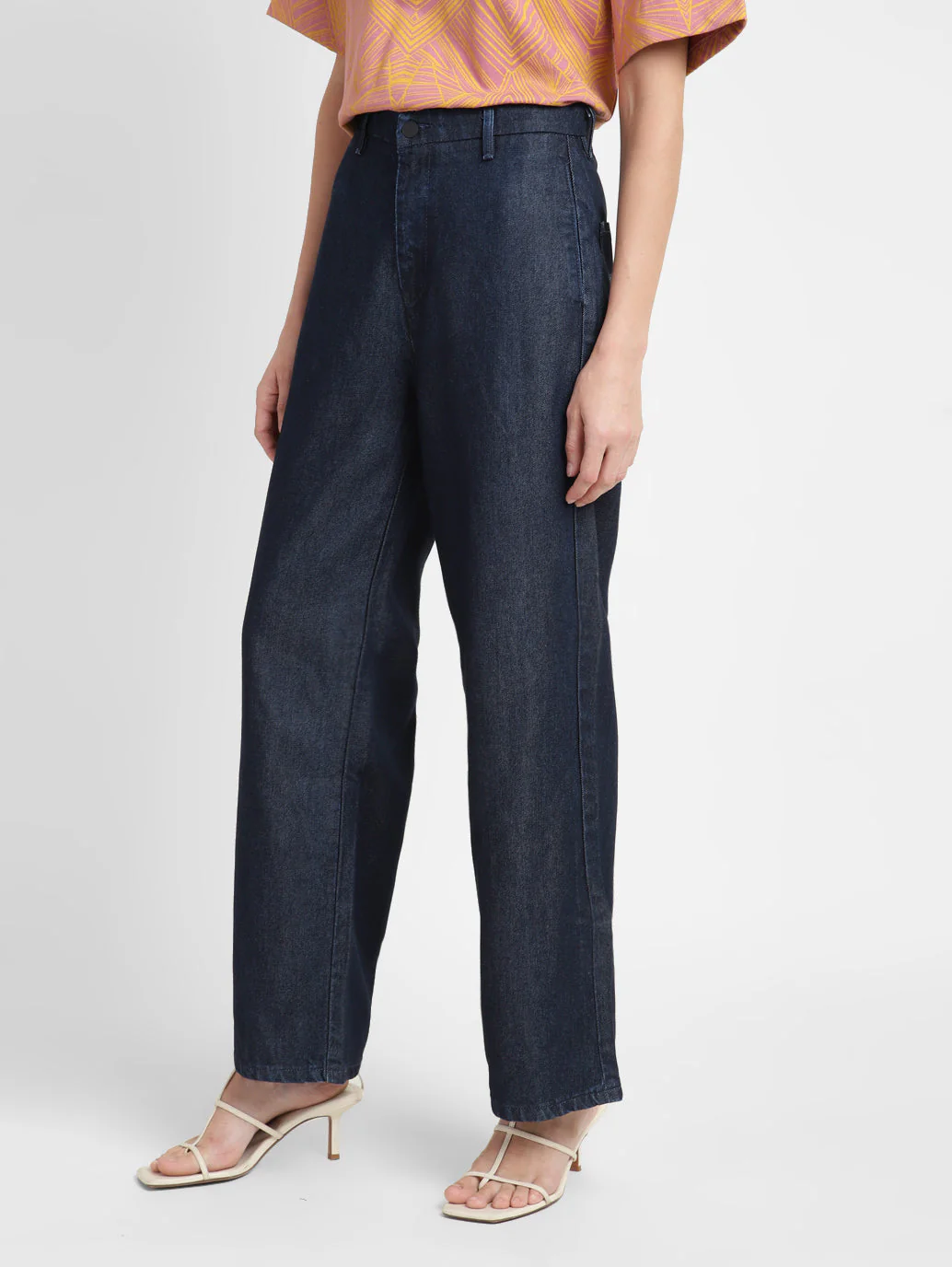 Women's Blue Mile High Wide Leg Fit High Rise Jeans - Image 4