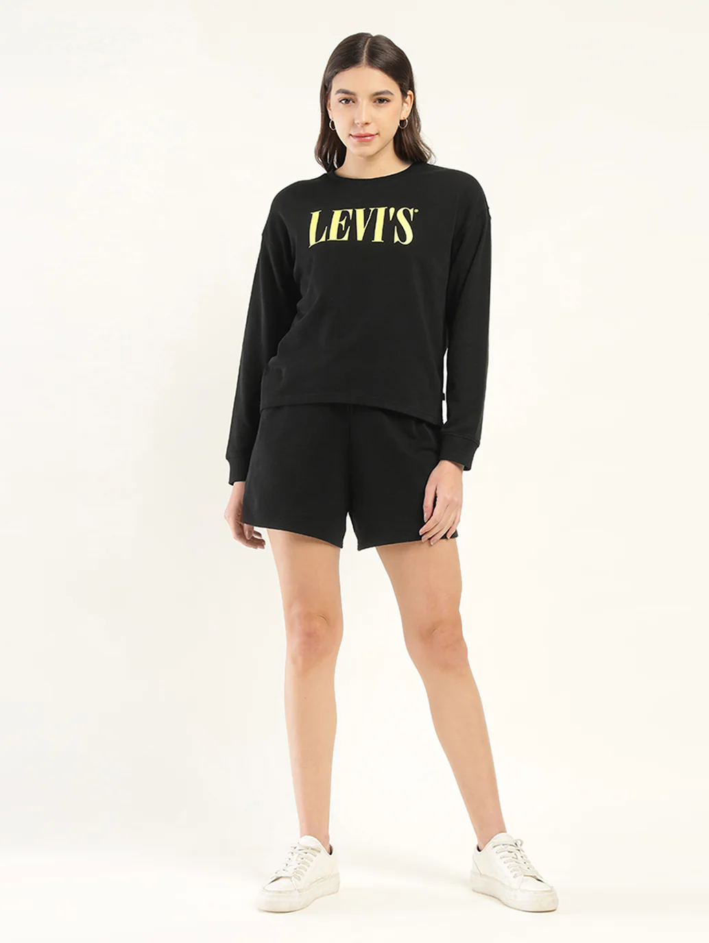Women's Brand Logo Black Crew Neck Co-ord Set - Image 2