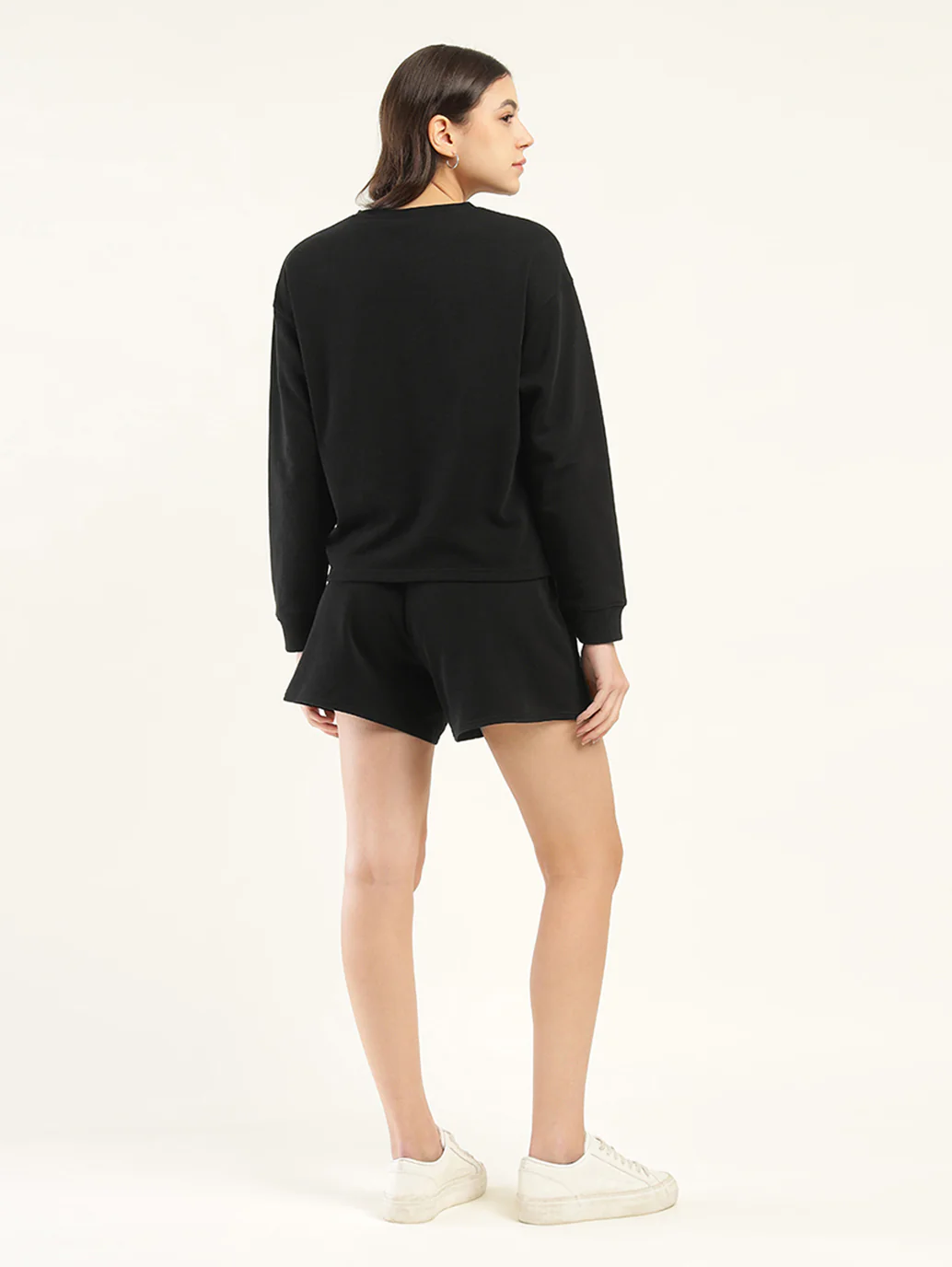 Women's Brand Logo Black Crew Neck Co-ord Set - Image 3