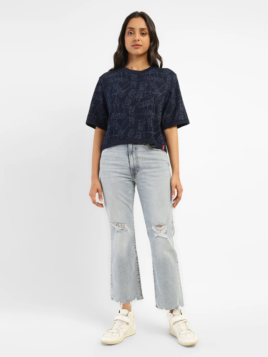 Women's Brand Logo Boxy T-Shirt - Image 9