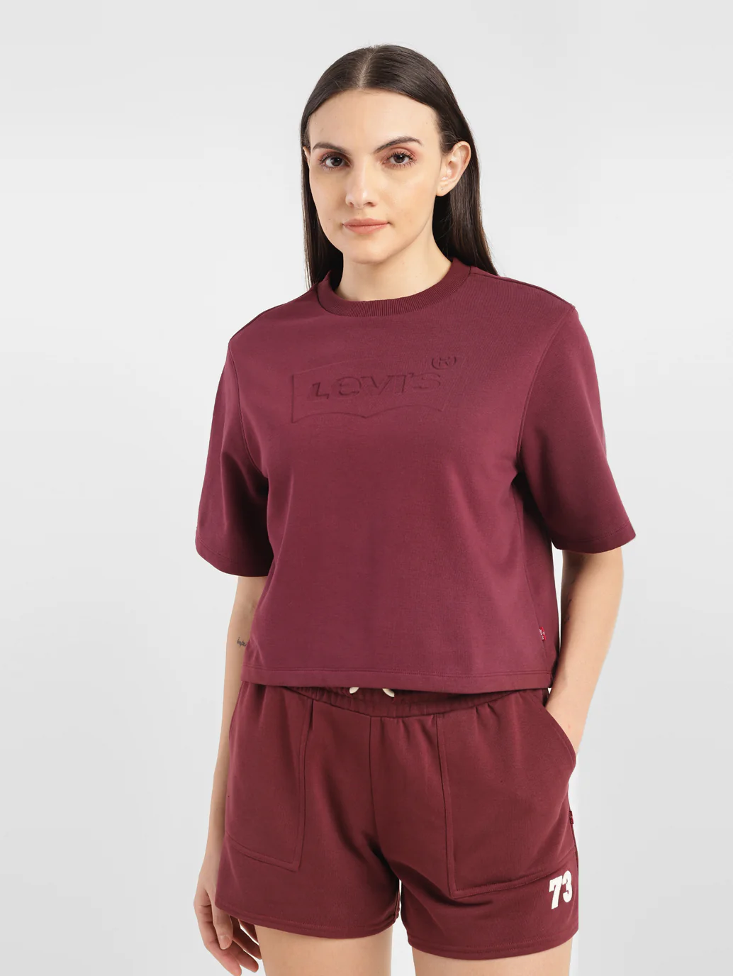 Women's Brand Logo Boxy T-Shirt - Image 7