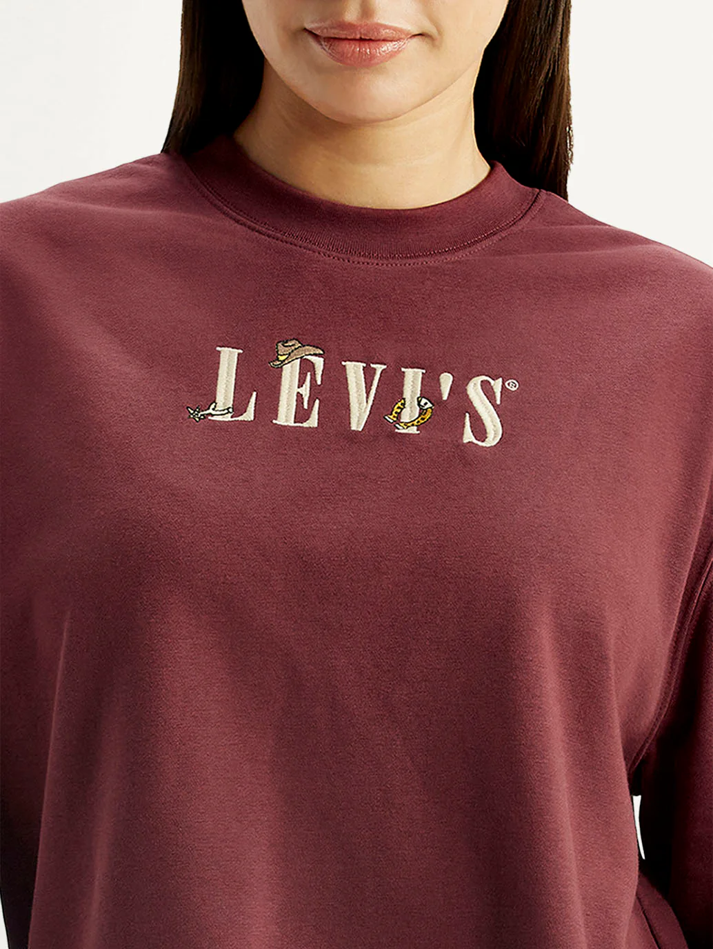 Women's Brand Logo Crew Neck Sweatshirt - Image 4