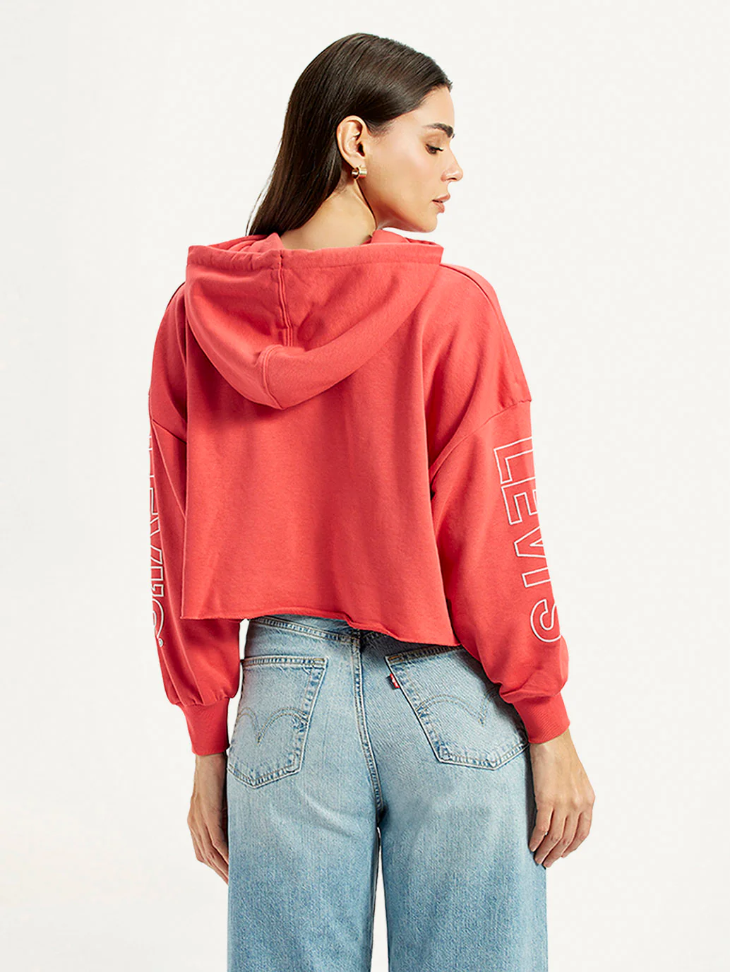 Women's Brand Logo Coral Hooded Sweatshirt - Image 3