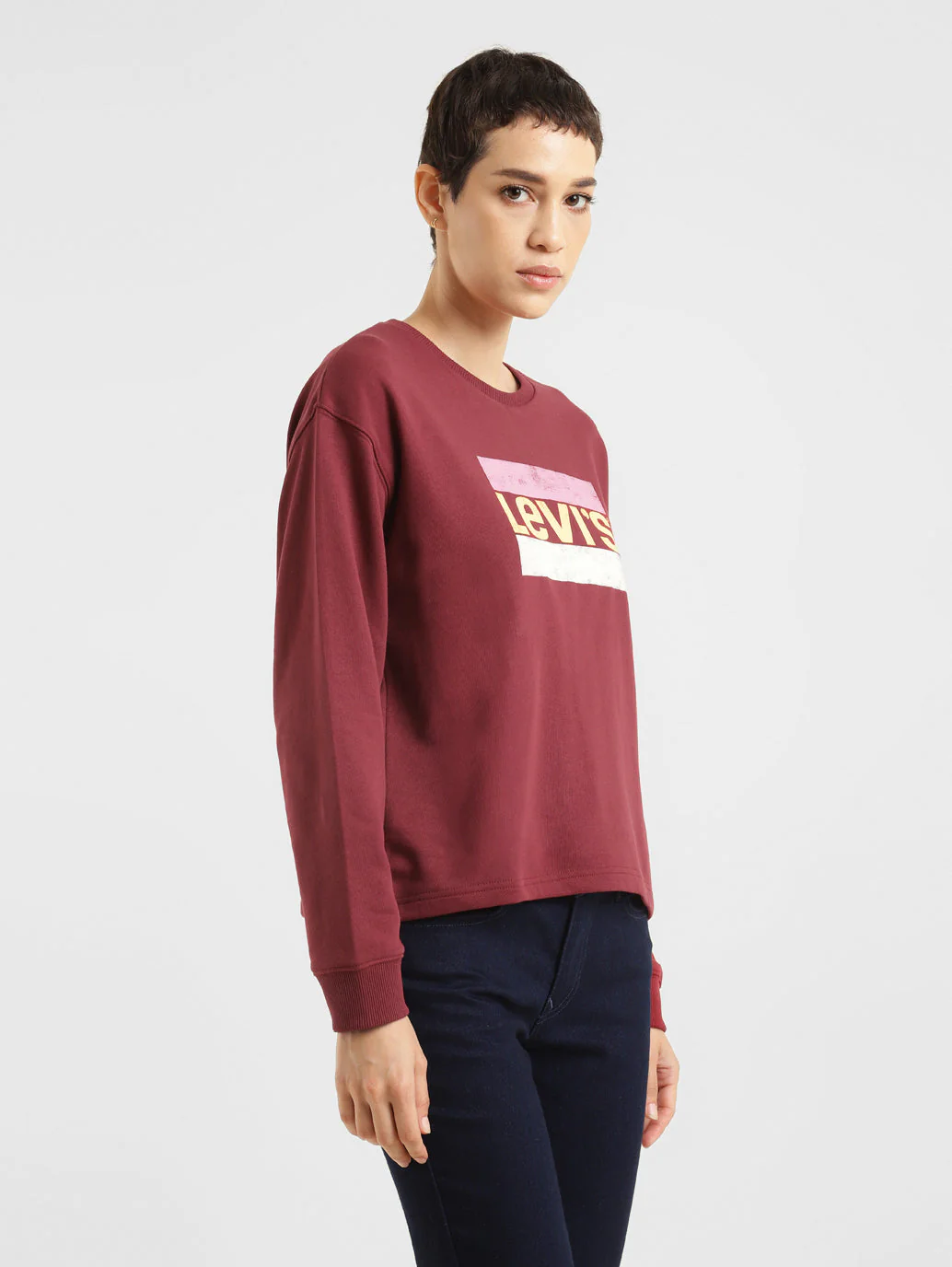 Women's Brand Logo Crew Neck Sweatshirt - Image 4