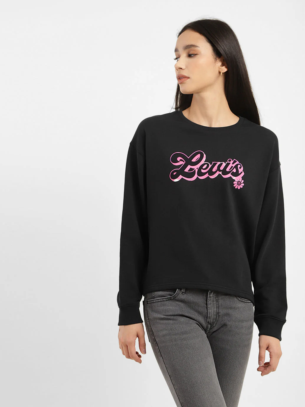 Women's Brand Logo Crew Neck Sweatshirt - Image 2
