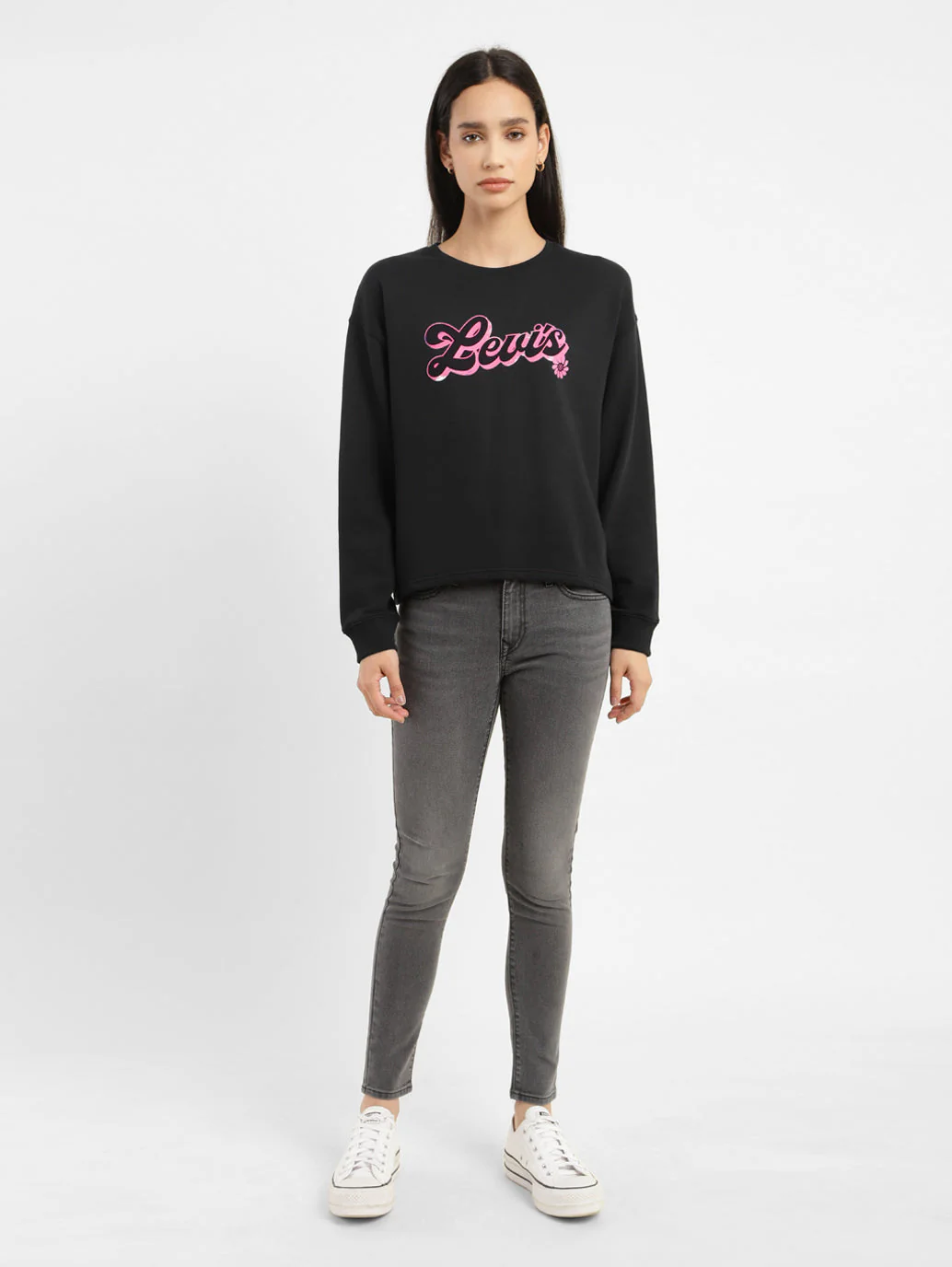 Women's Brand Logo Crew Neck Sweatshirt - Image 6
