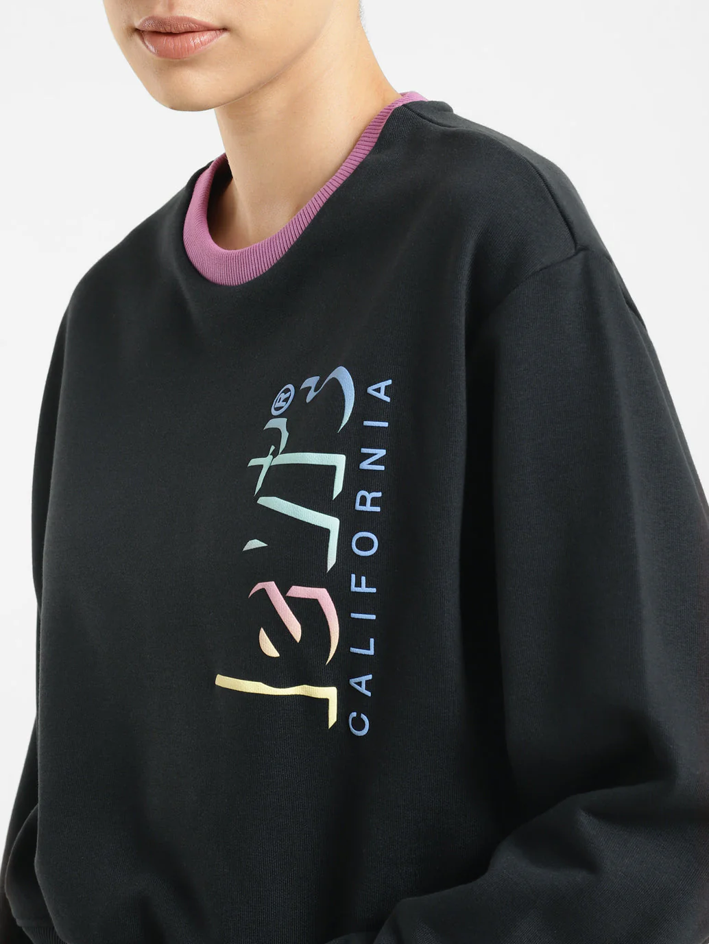 Women's Brand Logo Round Neck Sweatshirt - Image 5