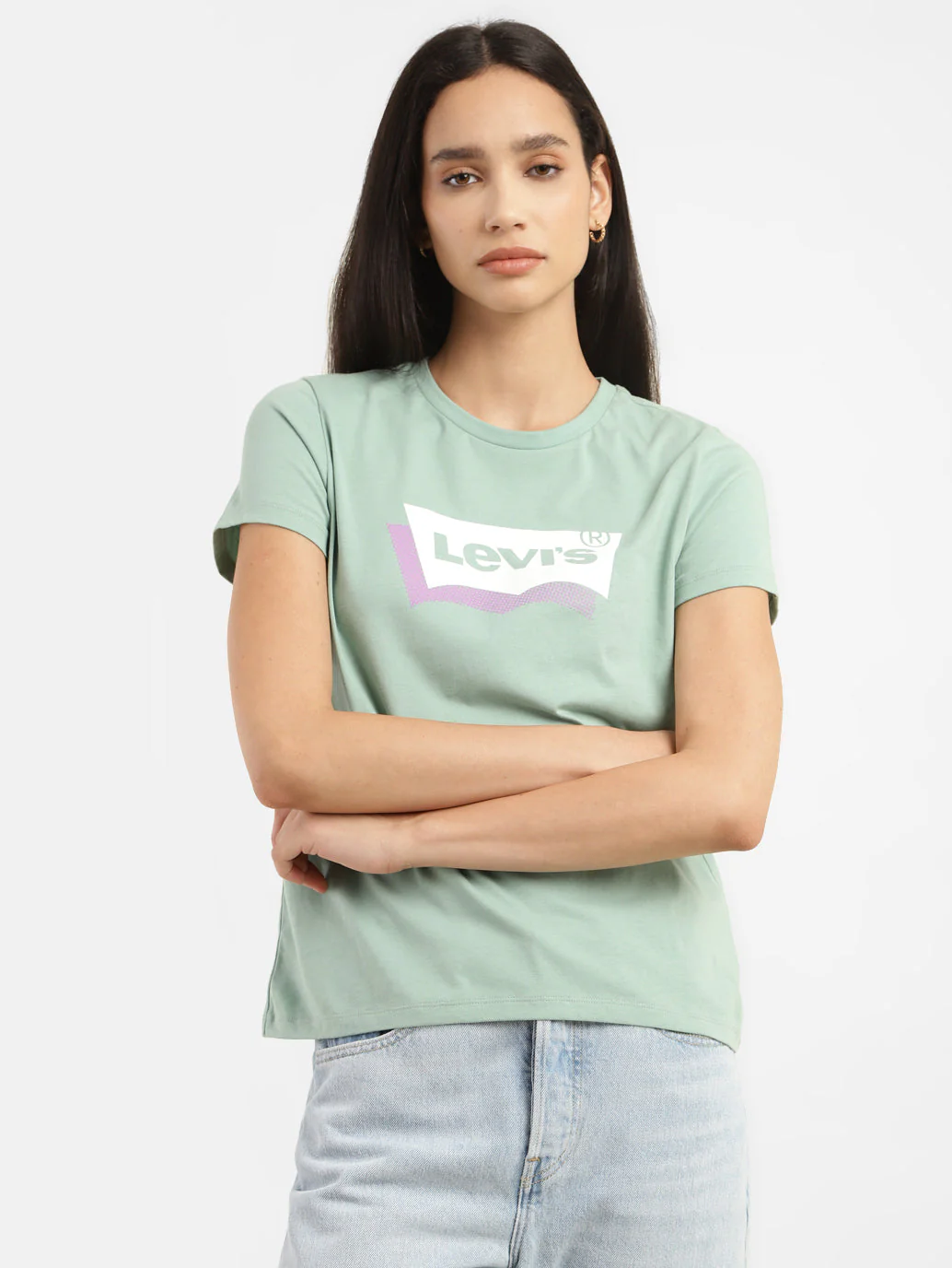 Women's Brand Logo Crew Neck T-shirt - Image 2