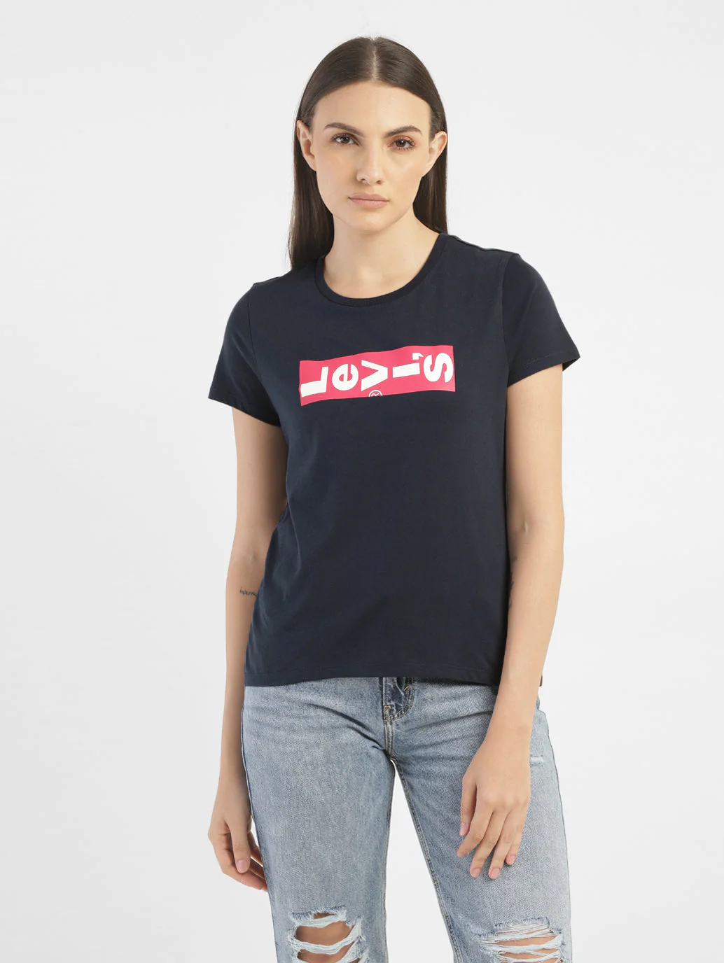 Women's Brand Logo Crew Neck T-shirt - Image 2