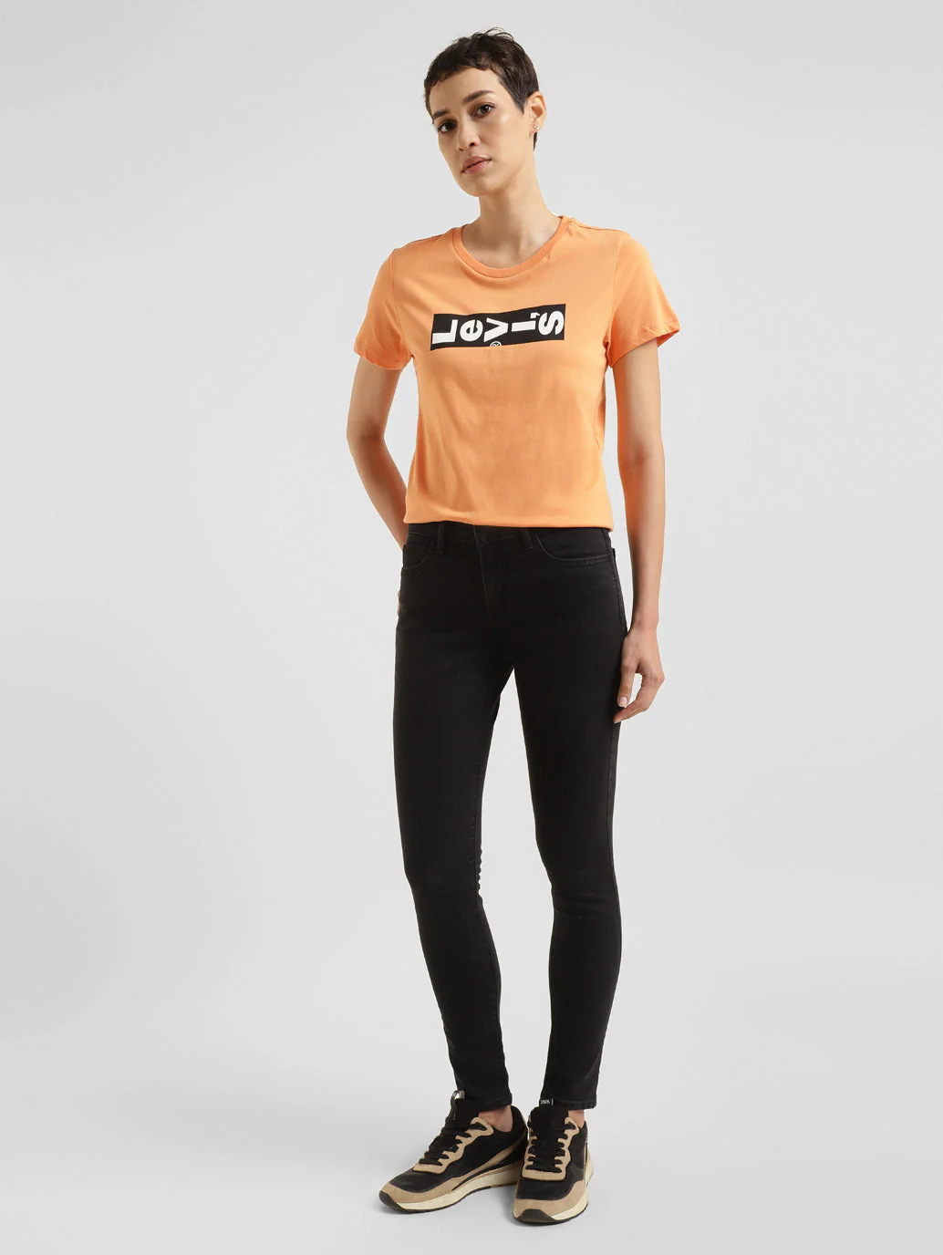 Women's Brand Logo Crew Neck T-shirt - Image 2
