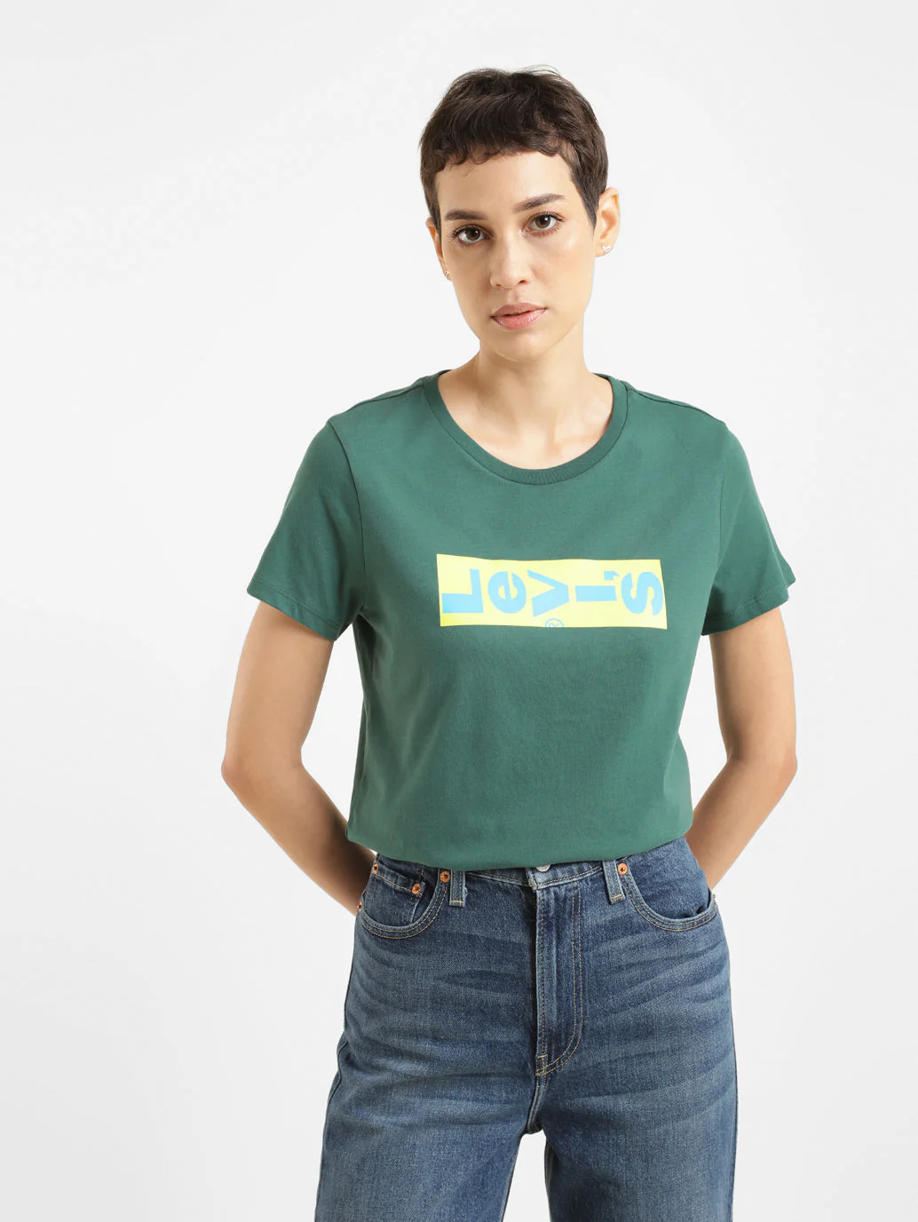 Women's Brand Logo Crew Neck T-shirt - Image 2