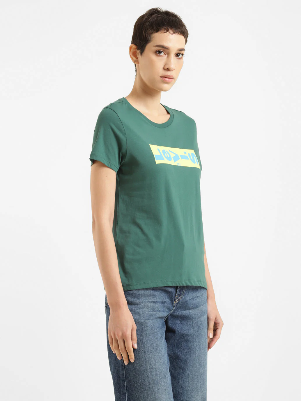 Women's Brand Logo Crew Neck T-shirt - Image 4
