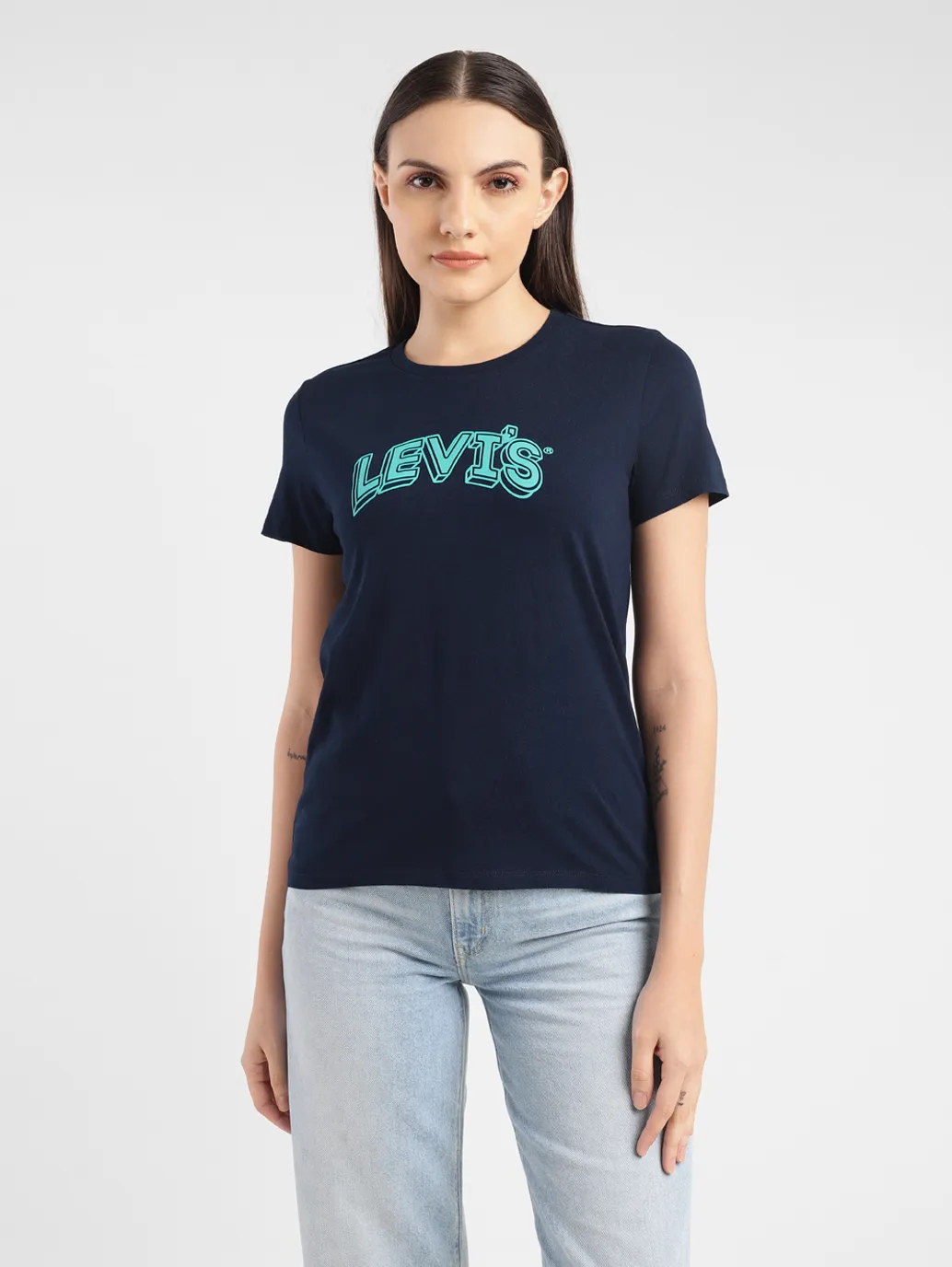 Women's Brand Logo Crew Neck T-shirt - Image 2
