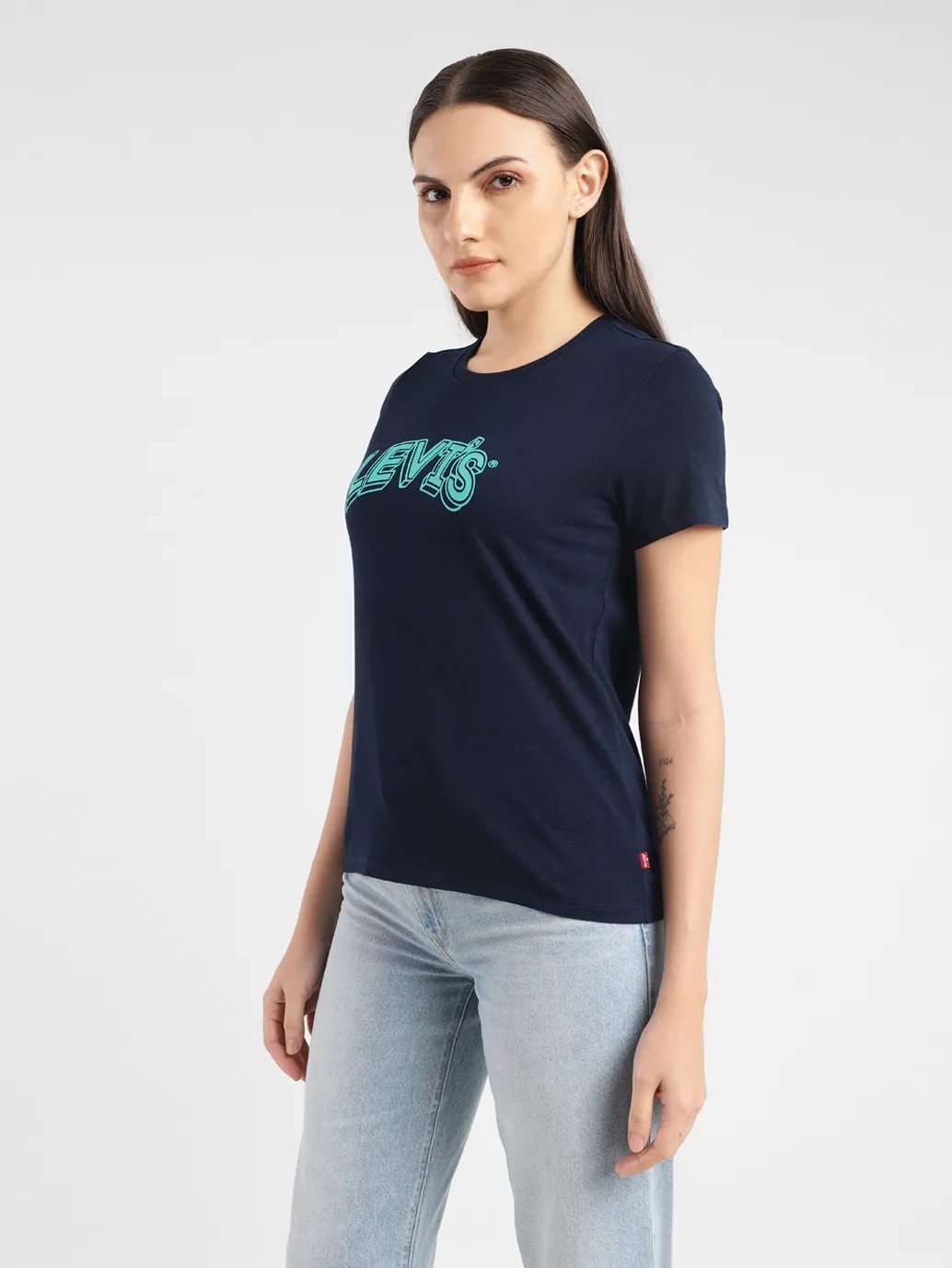 Women's Brand Logo Crew Neck T-shirt - Image 4