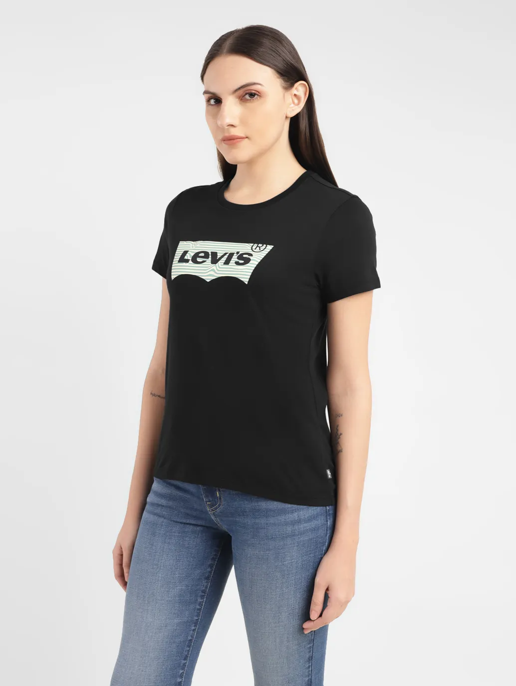 Women's Brand Logo Crew Neck T-shirt - Image 4