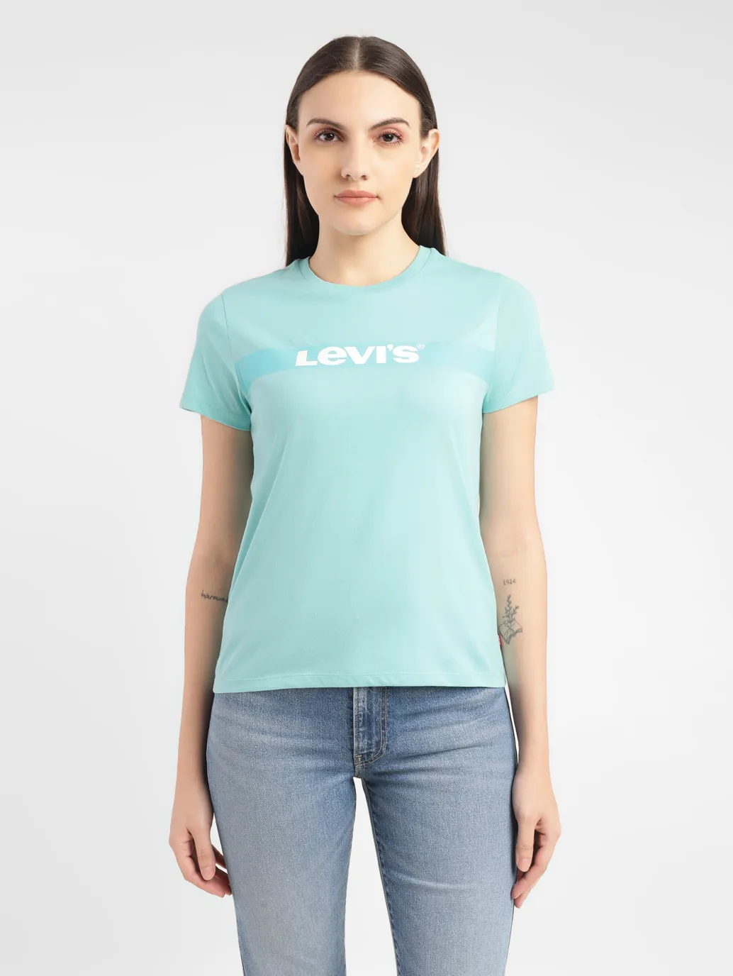 Women's Brand Logo Crew Neck T-shirt - Image 2