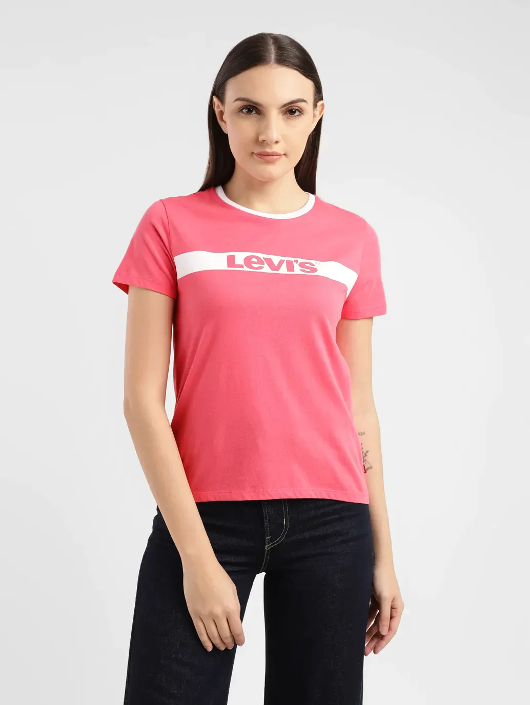 Women's Brand Logo Crew Neck T-shirt - Image 2