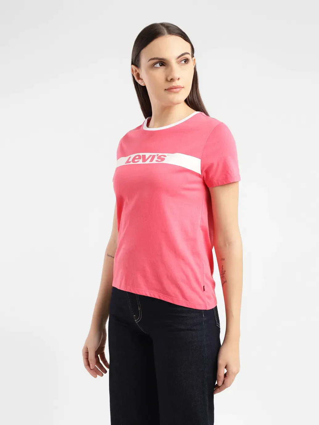 Women's Brand Logo Crew Neck T-shirt - Image 4