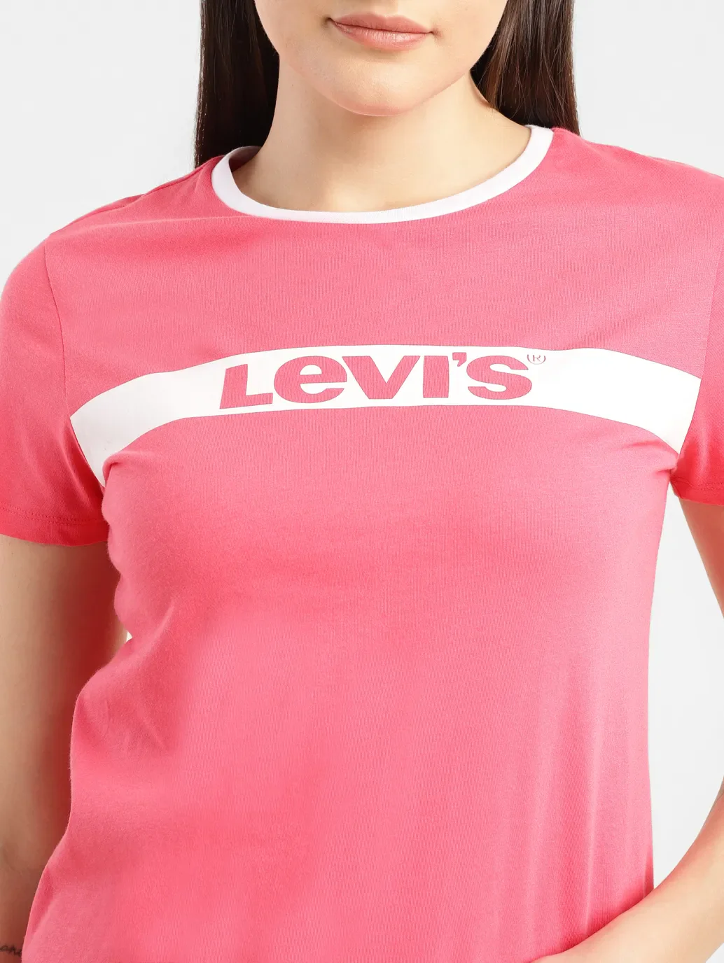 Women's Brand Logo Crew Neck T-shirt - Image 5
