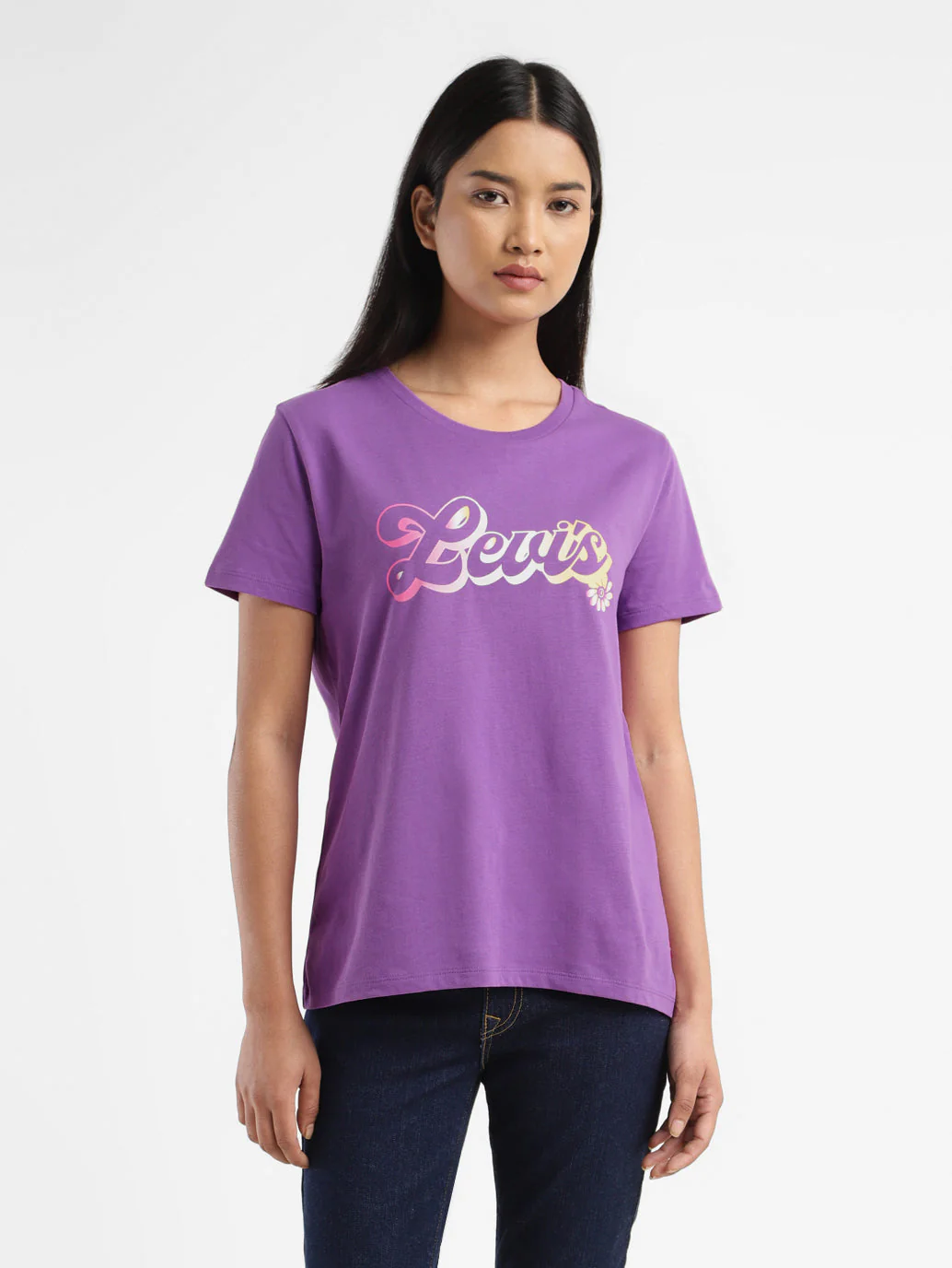 Women's Brand Logo Crew Neck T shirt - Image 2