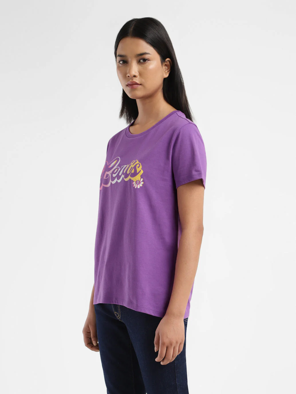 Women's Brand Logo Crew Neck T shirt - Image 4