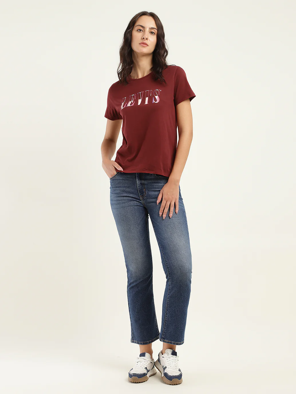 Women's Brand Logo Crew Neck T-Shirt - Image 3