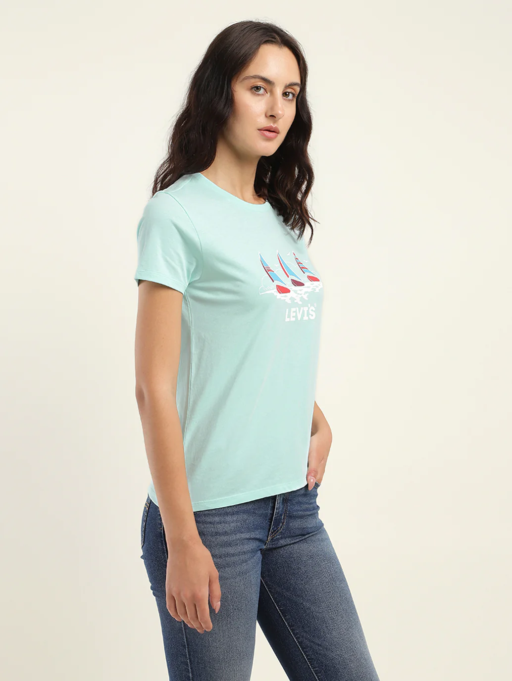 Women's Brand Logo Crew Neck T-Shirt - Image 2