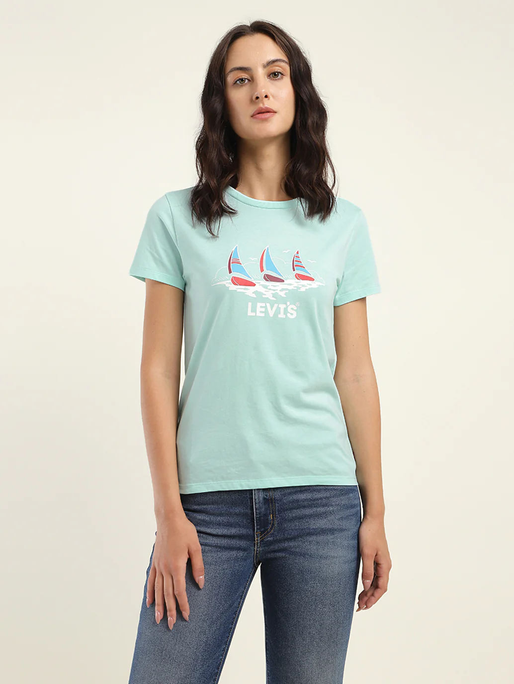Women's Brand Logo Crew Neck T-Shirt - Image 5