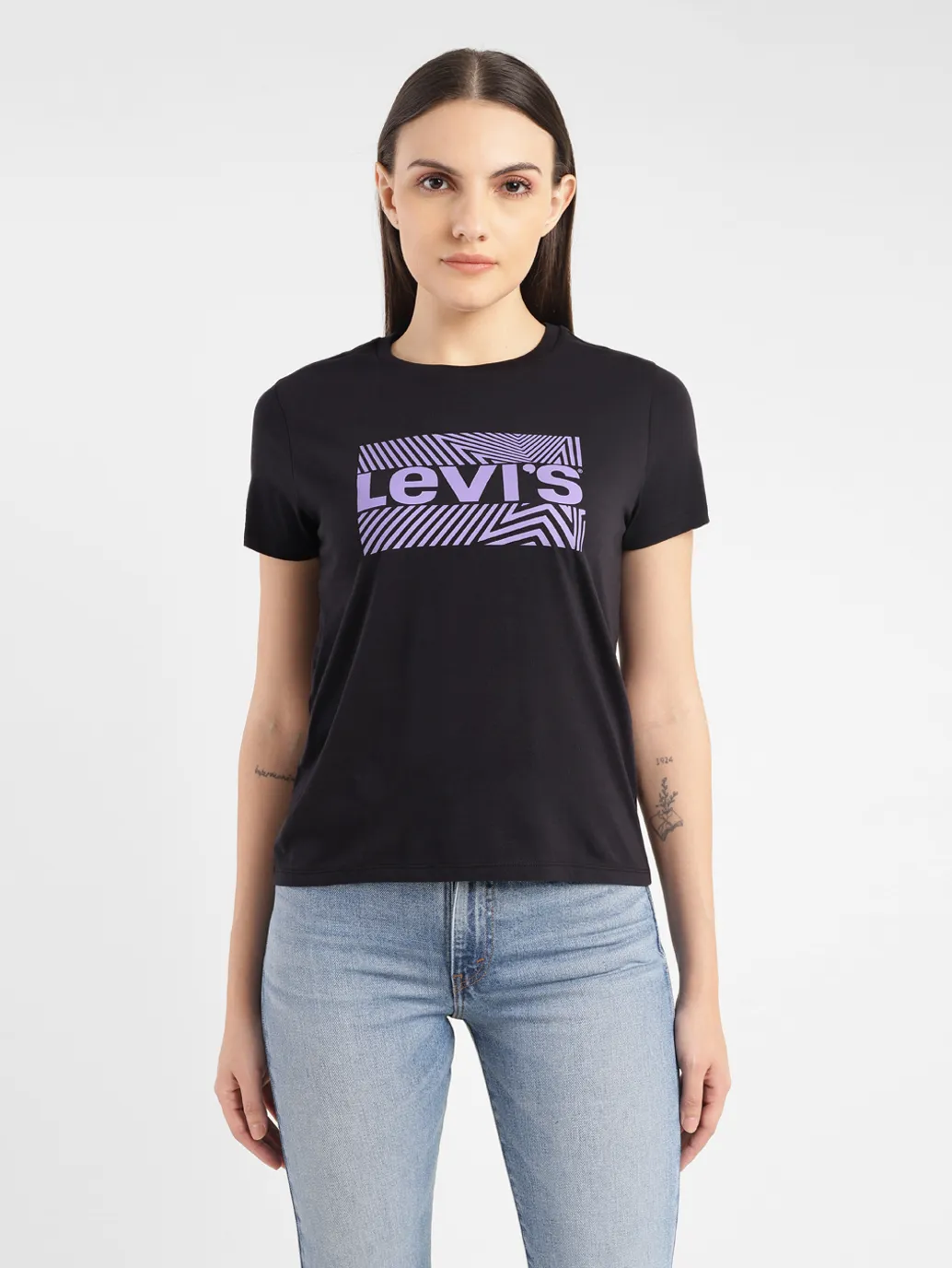 Women's Brand Logo Crew Neck T-shirt - Image 2
