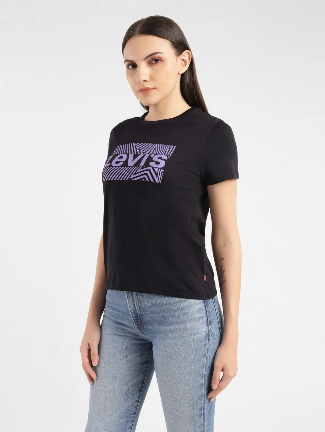 Women's Brand Logo Crew Neck T-shirt - Image 4