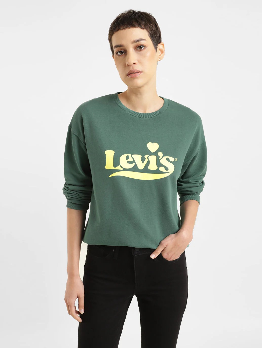 Women's Brand Logo Crew Neck Sweatshirt - Image 2