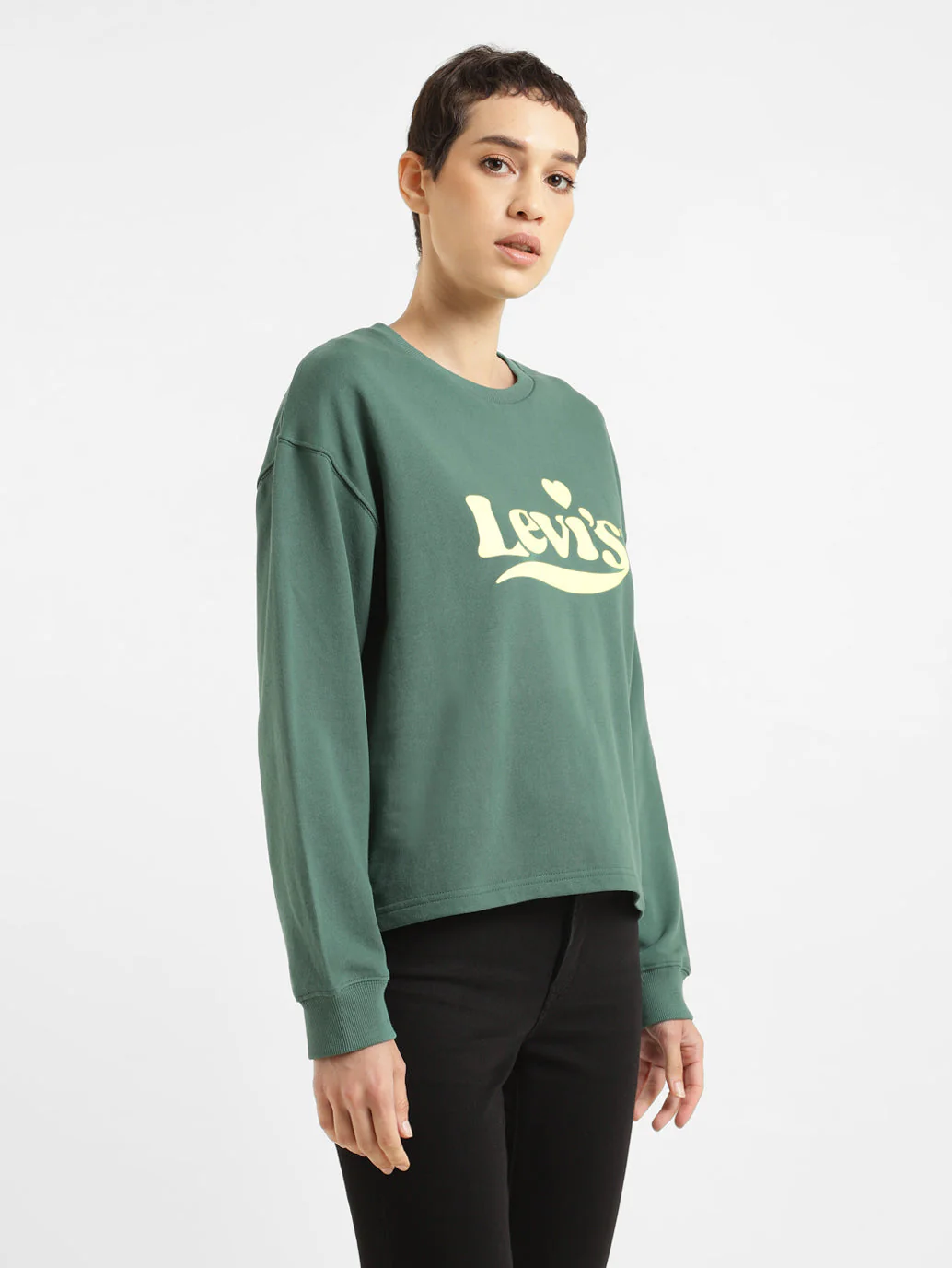 Women's Brand Logo Crew Neck Sweatshirt - Image 4