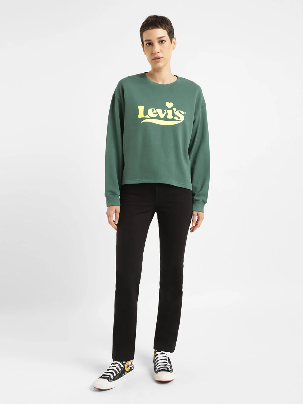 Women's Brand Logo Crew Neck Sweatshirt - Image 6