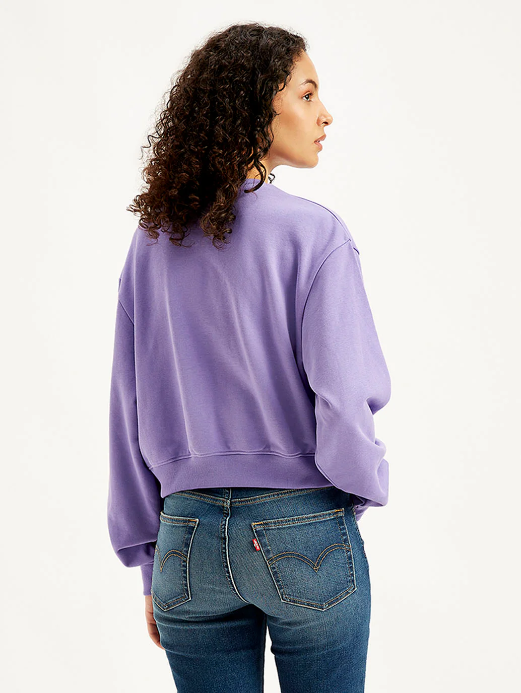 Women's Brand Logo Lavender Crew Neck Sweatshirt - Image 3