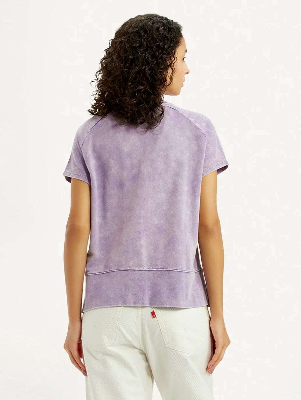 Women's Brand Logo Purple Relaxed Fit T-shirt - Image 3