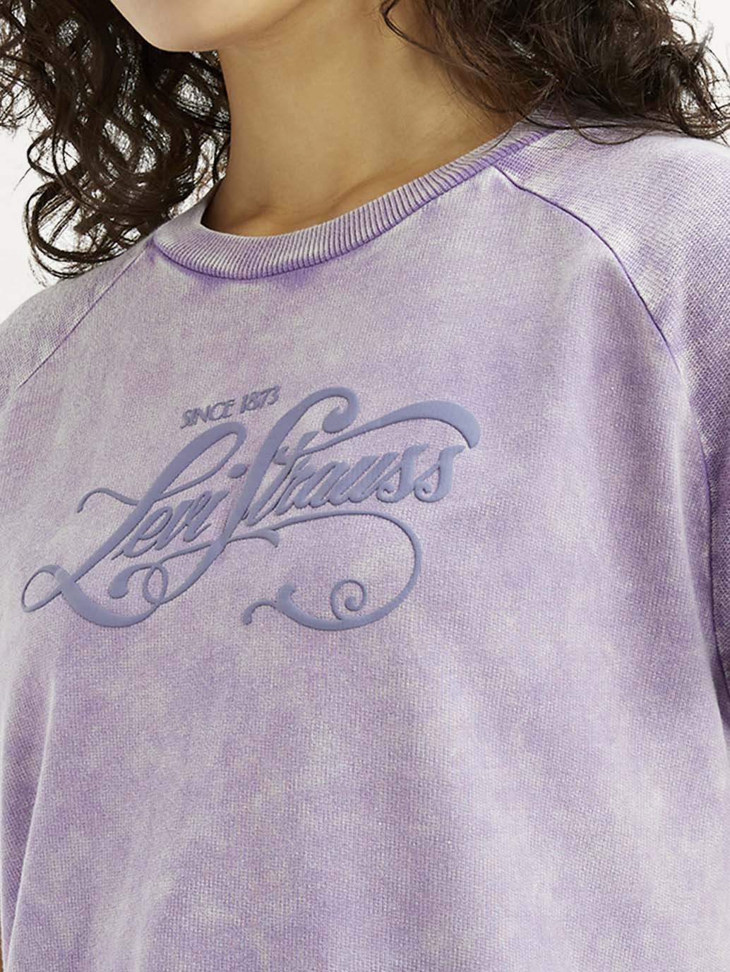 Women's Brand Logo Purple Relaxed Fit T-shirt - Image 4