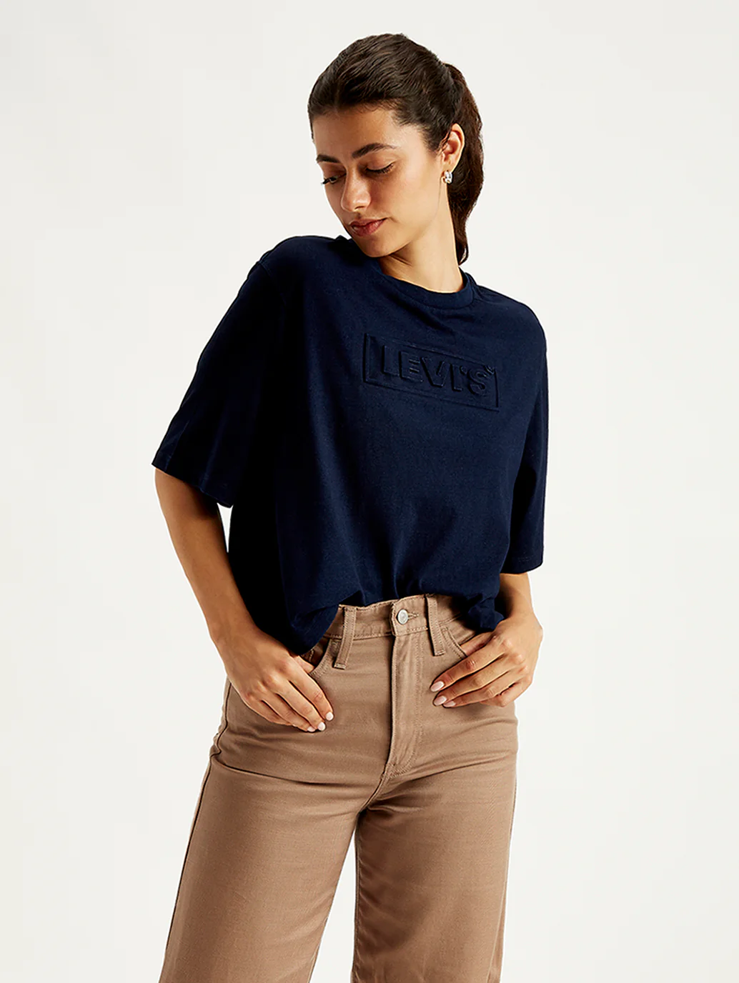 Women's Brand Logo Loose Fit T-Shirt - Image 3