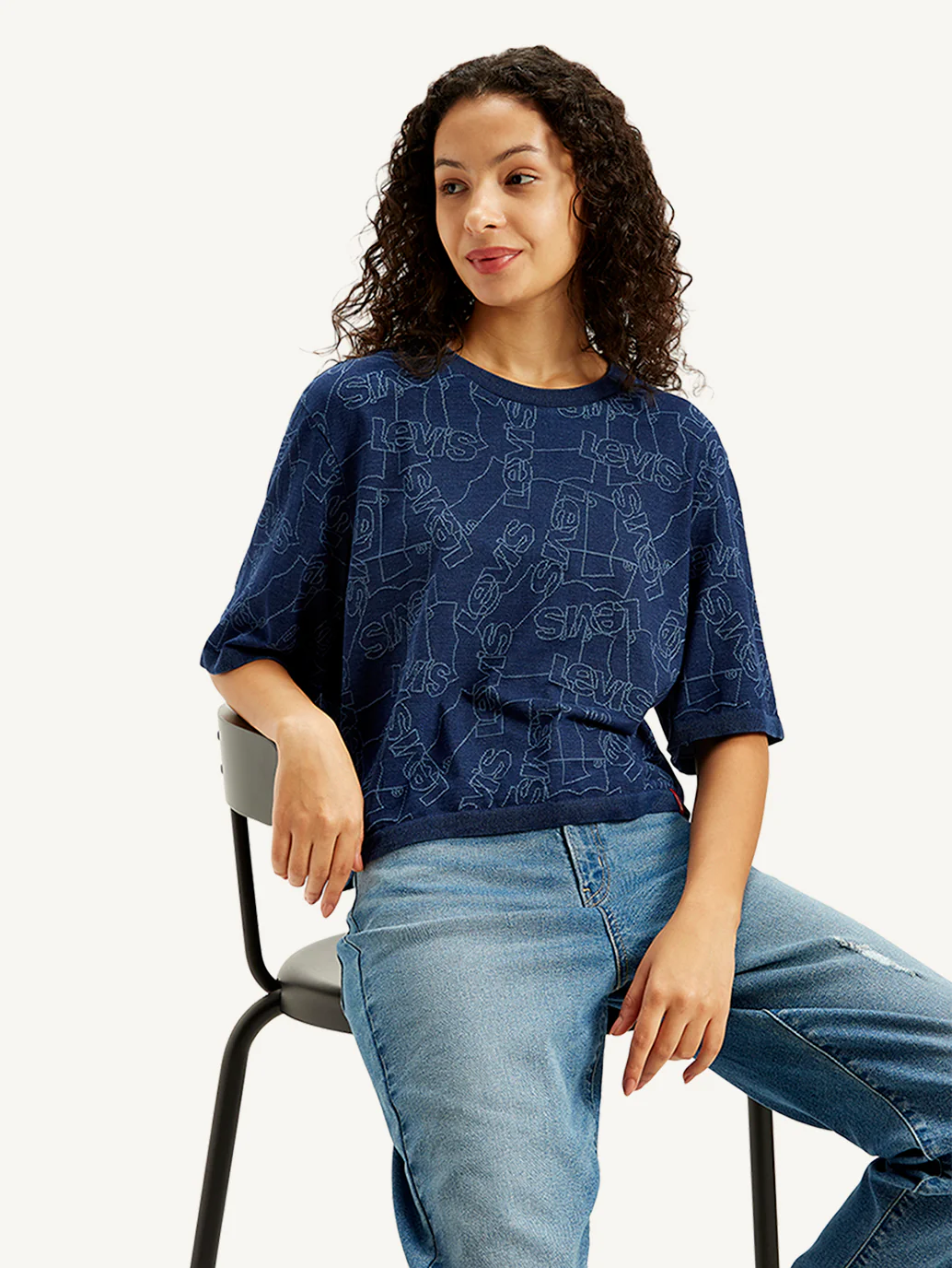 Women's Brand Logo Loose Fit T-Shirt - Image 2