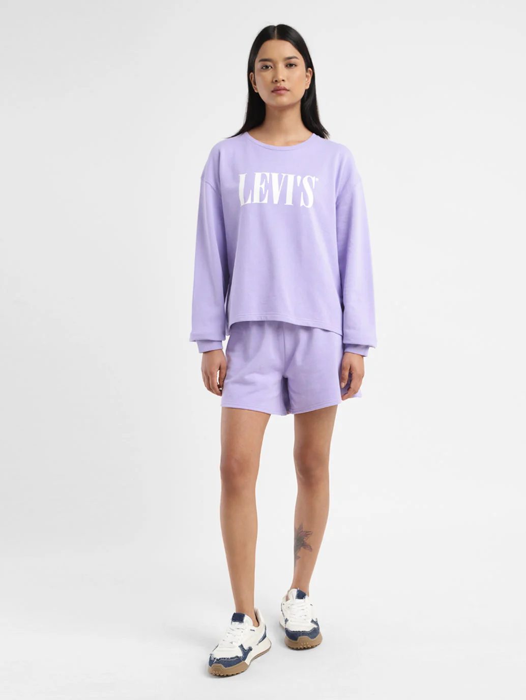 Women's Brand Logo Lilac Crew Neck Sweatshirt - Image 6
