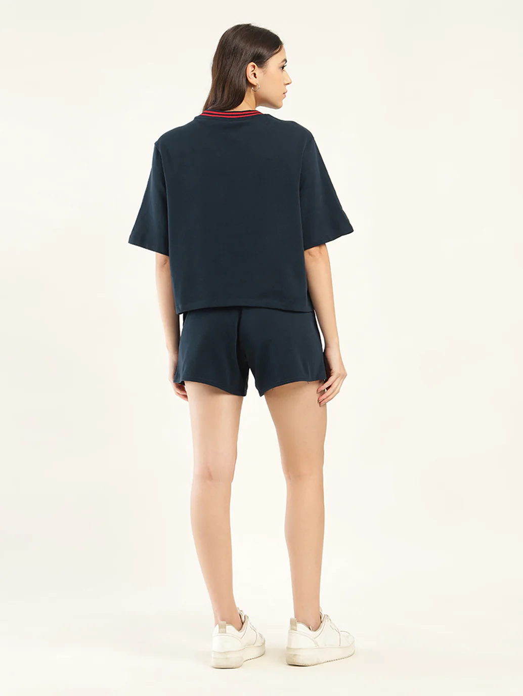 Women's Brand Logo Navy Crew Neck Co-ord Set - Image 3