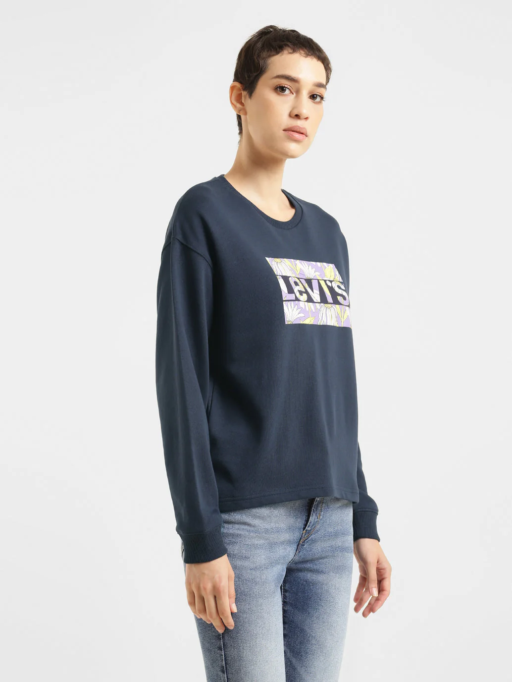 Women's Brand Logo Crew Neck Sweatshirt - Image 4