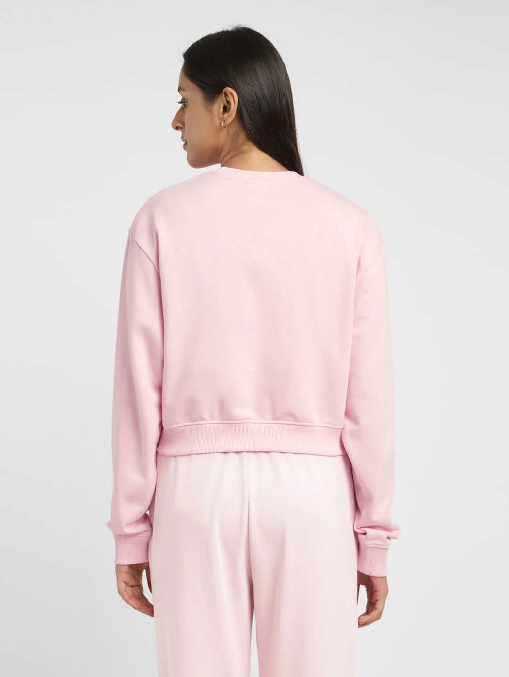 Women's Brand Logo Pink Crew Neck Sweatshirt - Image 3