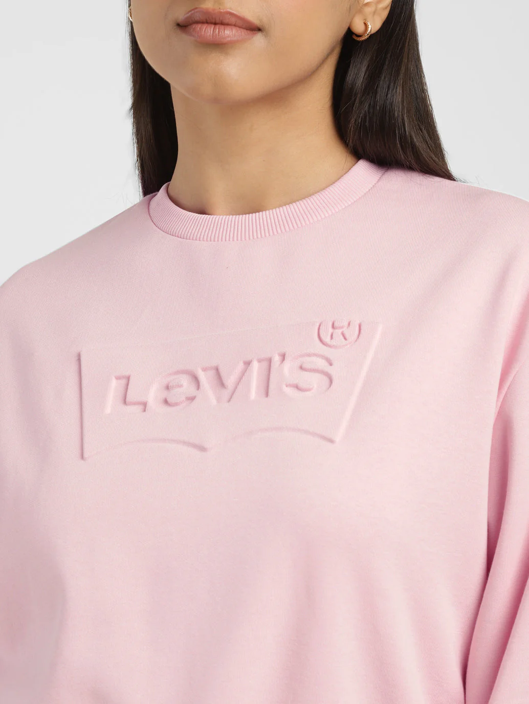 Women's Brand Logo Pink Crew Neck Sweatshirt - Image 5