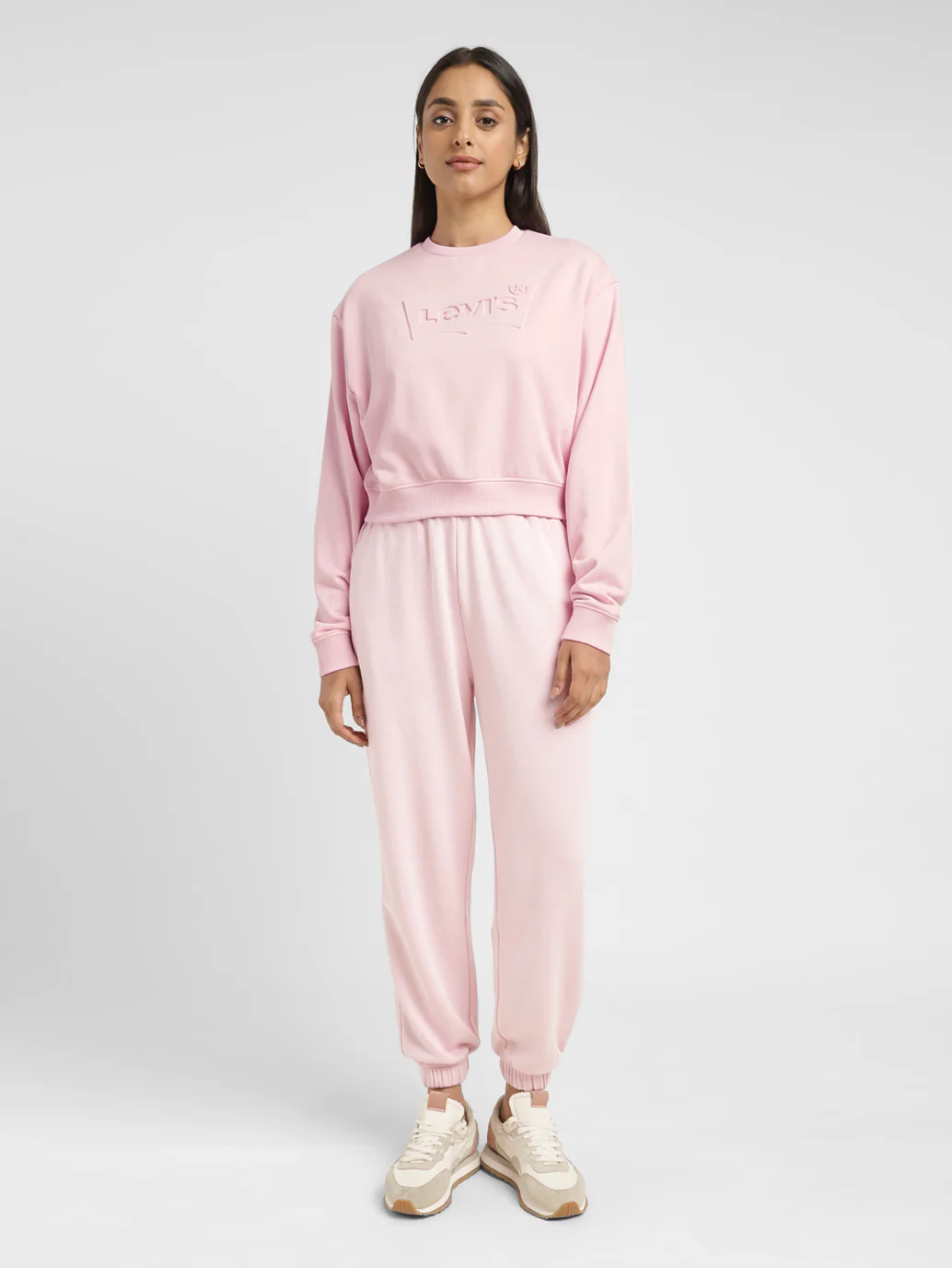 Women's Brand Logo Pink Crew Neck Sweatshirt - Image 8