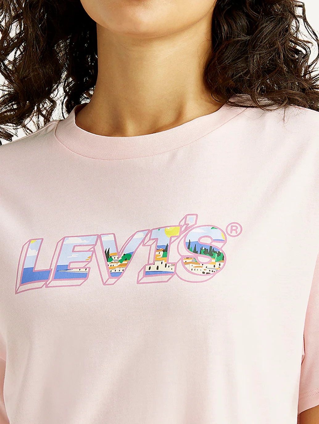 Women's Brand Logo Pink Relaxed Fit T-shirt - Image 4