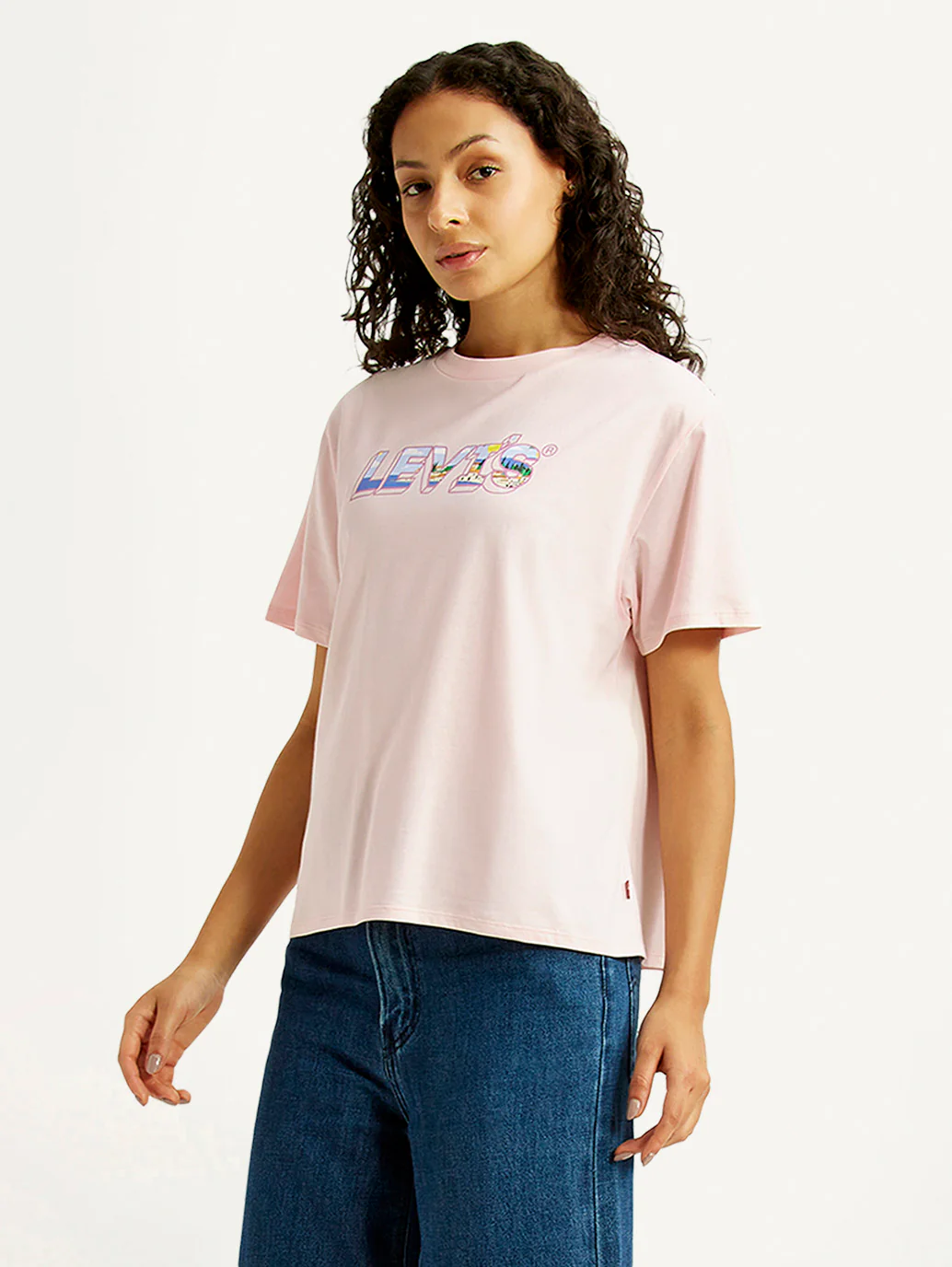Women's Brand Logo Pink Relaxed Fit T-shirt - Image 5