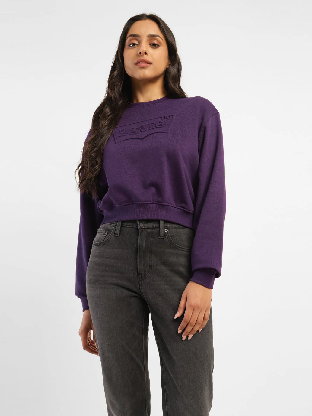 Women's Brand logo Regular Fit Crew Neck Sweatshirt - Image 2